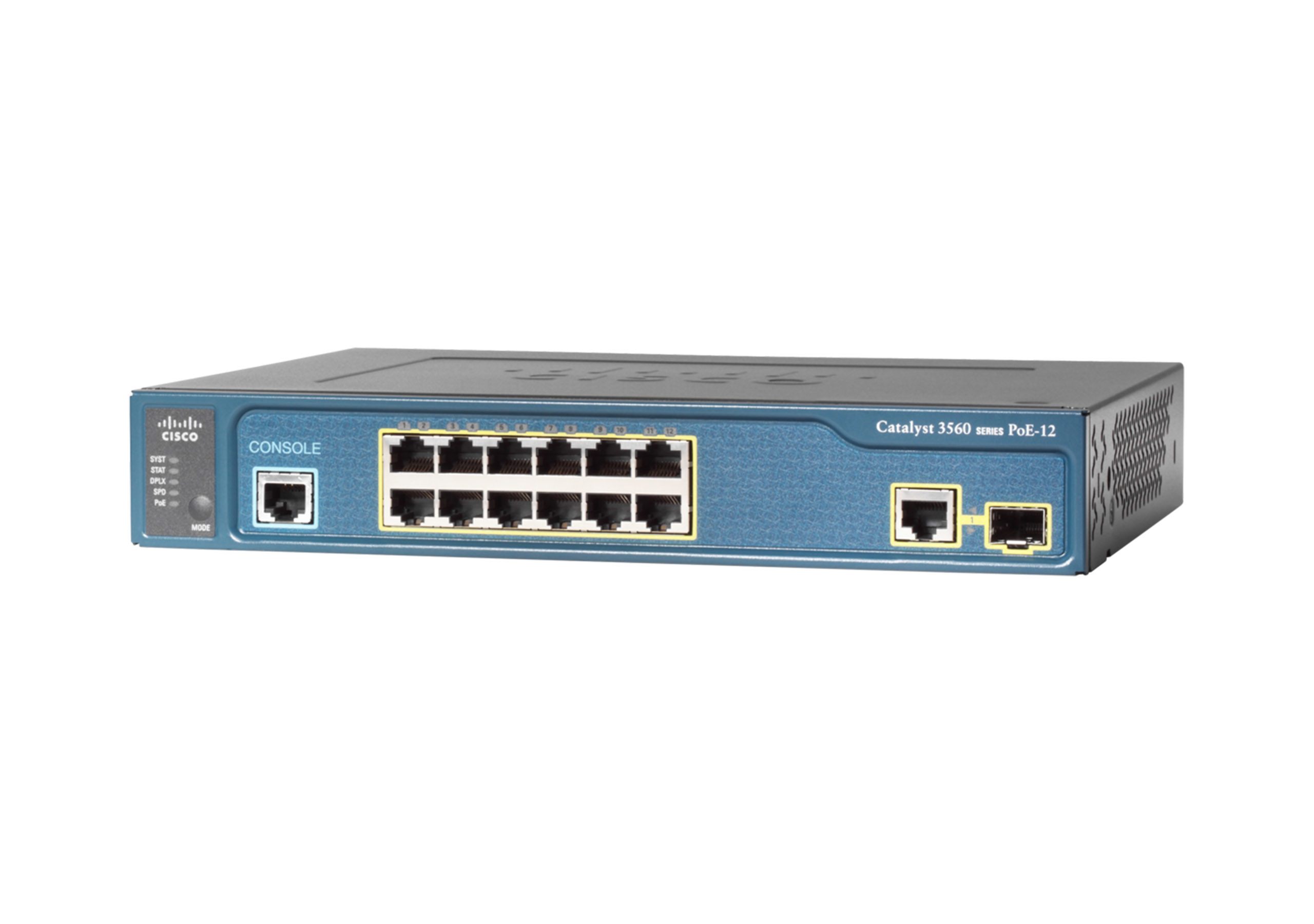 Cisco Catalyst 3560-CX hanterad L2/L3 Gigabit Ethernet (10/100/1000) Strömförsörjning via Ethernet (PoE) stöd 1U Vit