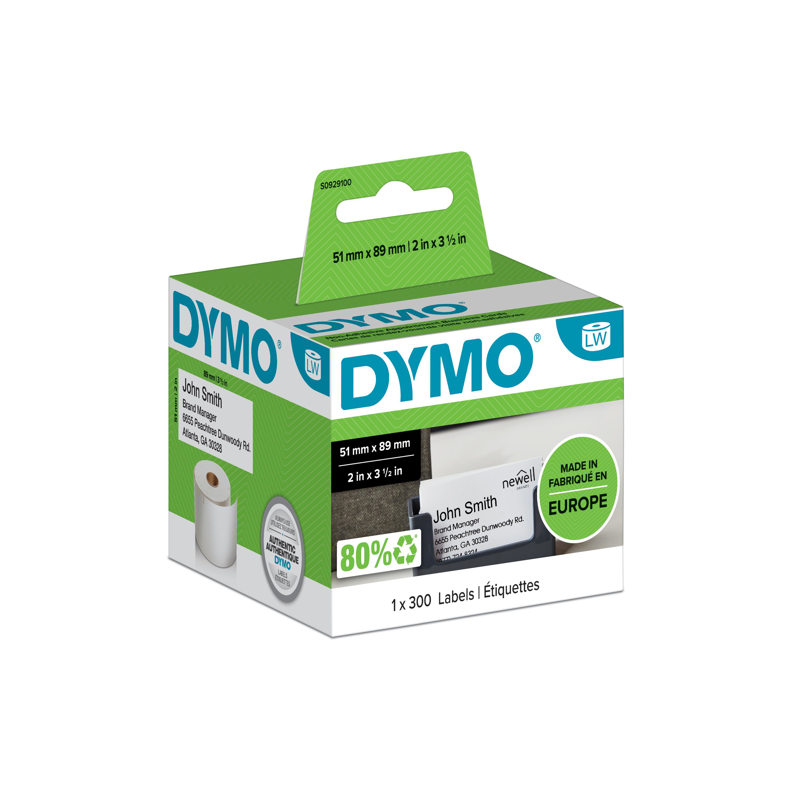 DYMO LW - Besökskort/namnskyltskort - 51 x 89 mm - S0929100