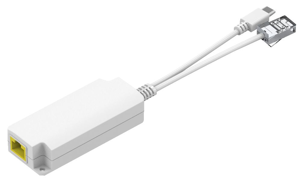 Microconnect MC-POESPLITTER-CW nätverksdelare Vit Strömförsörjning via Ethernet (PoE) stöd