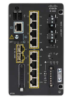 Cisco Catalyst IE3400 hanterad L2 Gigabit Ethernet (10/100/1000) Svart