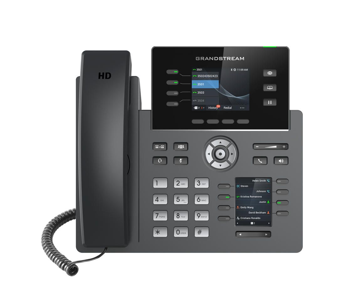 Grandstream Networks GRP2614 IP-telefoner Svart 4 linjer TFT Wi-Fi