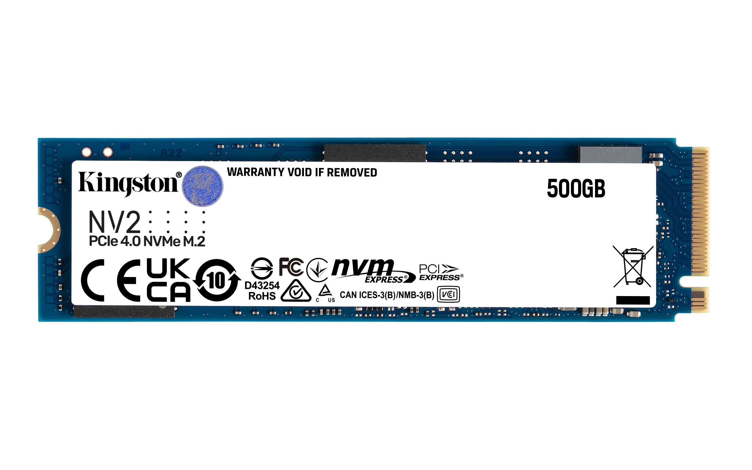 Kingston Technology NV2 M.2 500 GB PCI Express 4.0 3D NAND NVMe