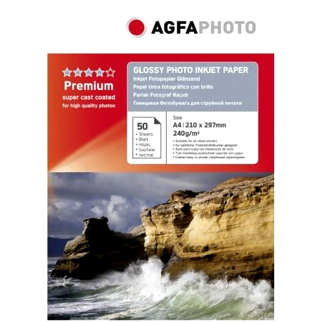 AgfaPhoto AP24050A4N datapapper A4 (210x297 mm) Glansigt 50 ark Vit