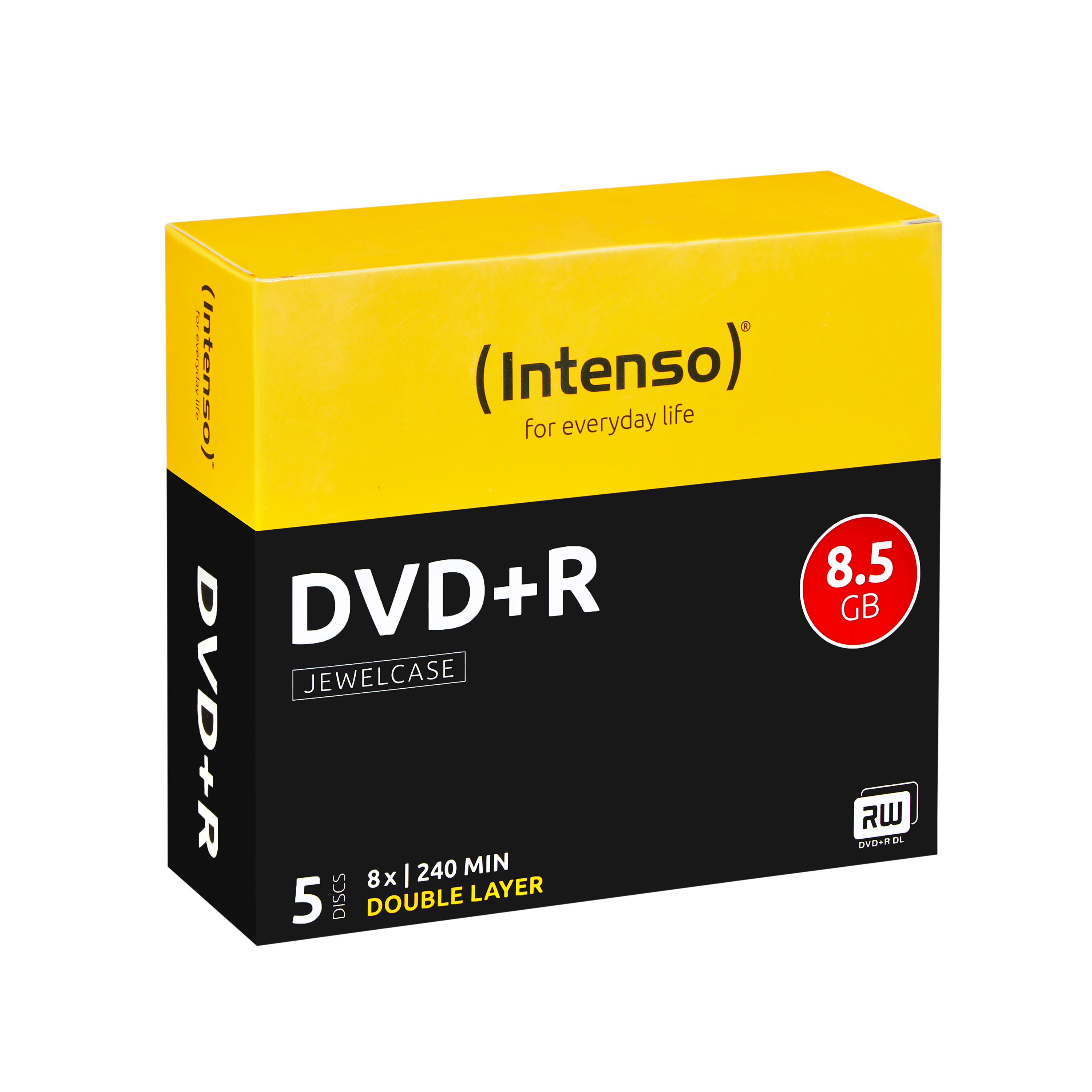 Intenso DVD+R 8.5GB, DL, 8x 8,5 GB DVD+R DL 5 styck