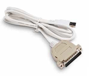 Intermec USB to Parallel Adapter parallella kablar 1,8 m Vit