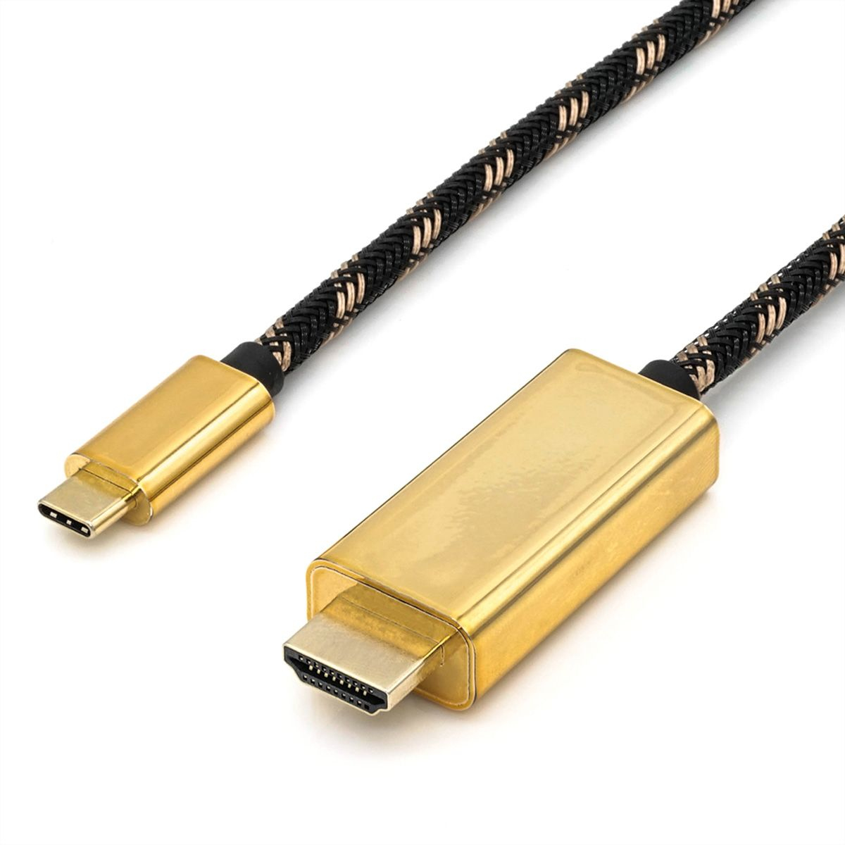 ROLINE 11.04.5844 USB-grafikadapter 3840 x 2160 pixlar Svart, Guld