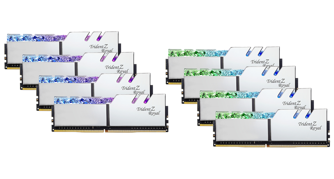 G.Skill Trident Z Royal F4-3200C14Q2-128GTRS RAM-minnen 128 GB 8 x 8 GB DDR4 3200 MHz