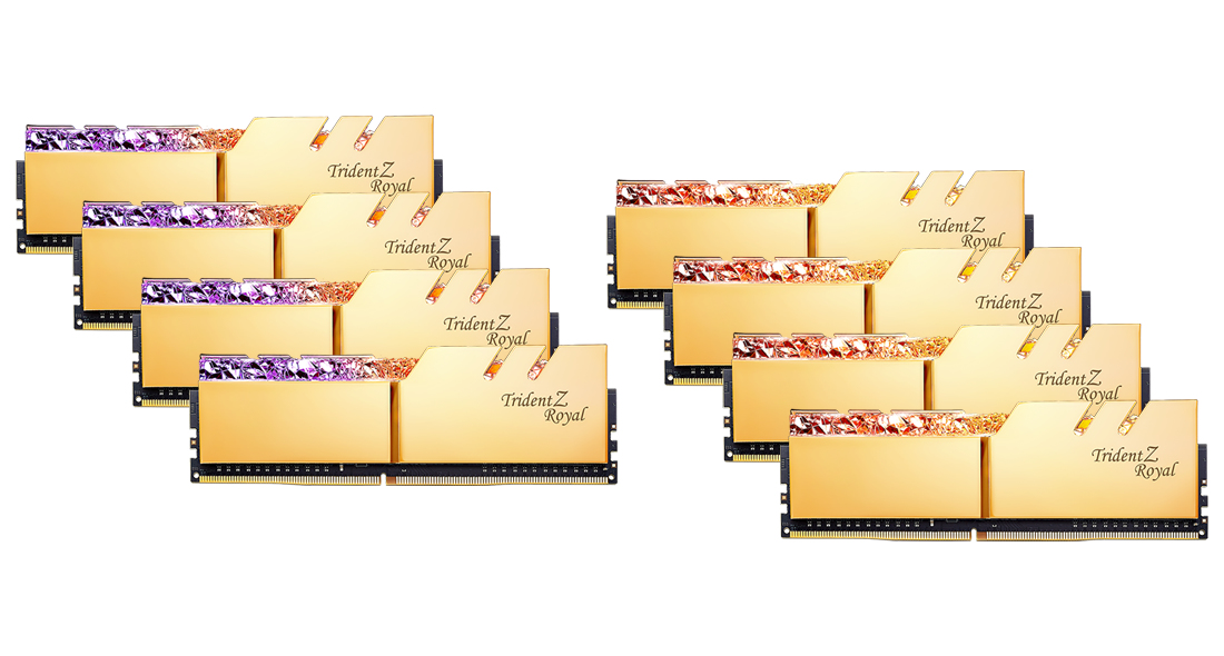 G.Skill Trident Z Royal F4-3200C14Q2-128GTRG RAM-minnen 128 GB 8 x 16 GB DDR4 3200 MHz