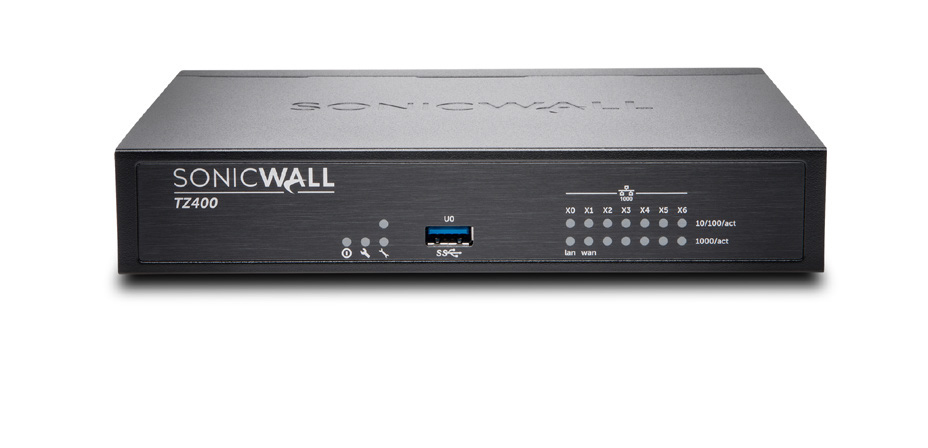 SonicWall TZ400 hårdvarubrandväggar 1300 Mbit/s