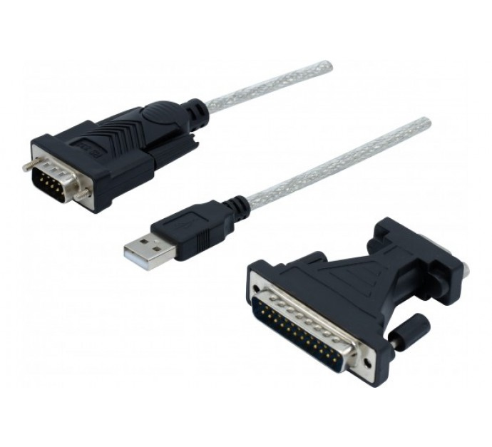 EXC 151020 seriella kablar Svart USB Type-A DB-9