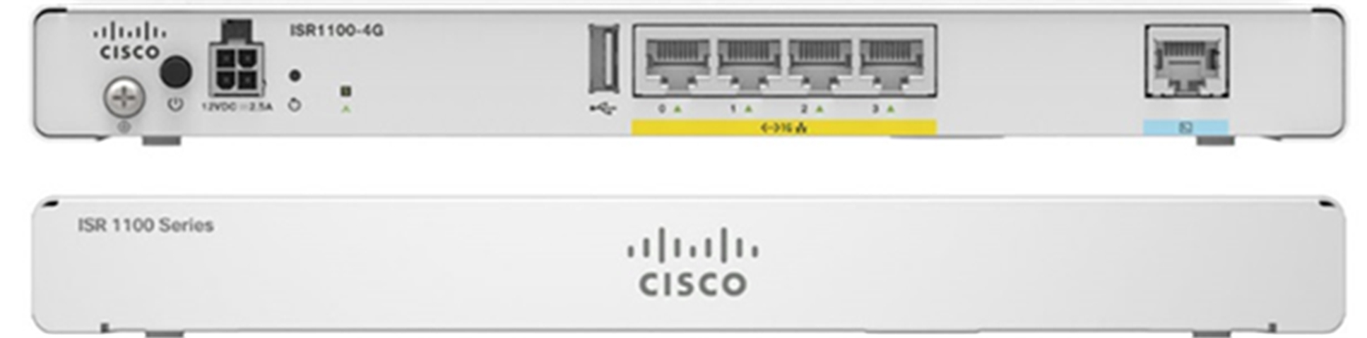 Cisco ISR1100-4G kabelansluten router Gigabit Ethernet Grå