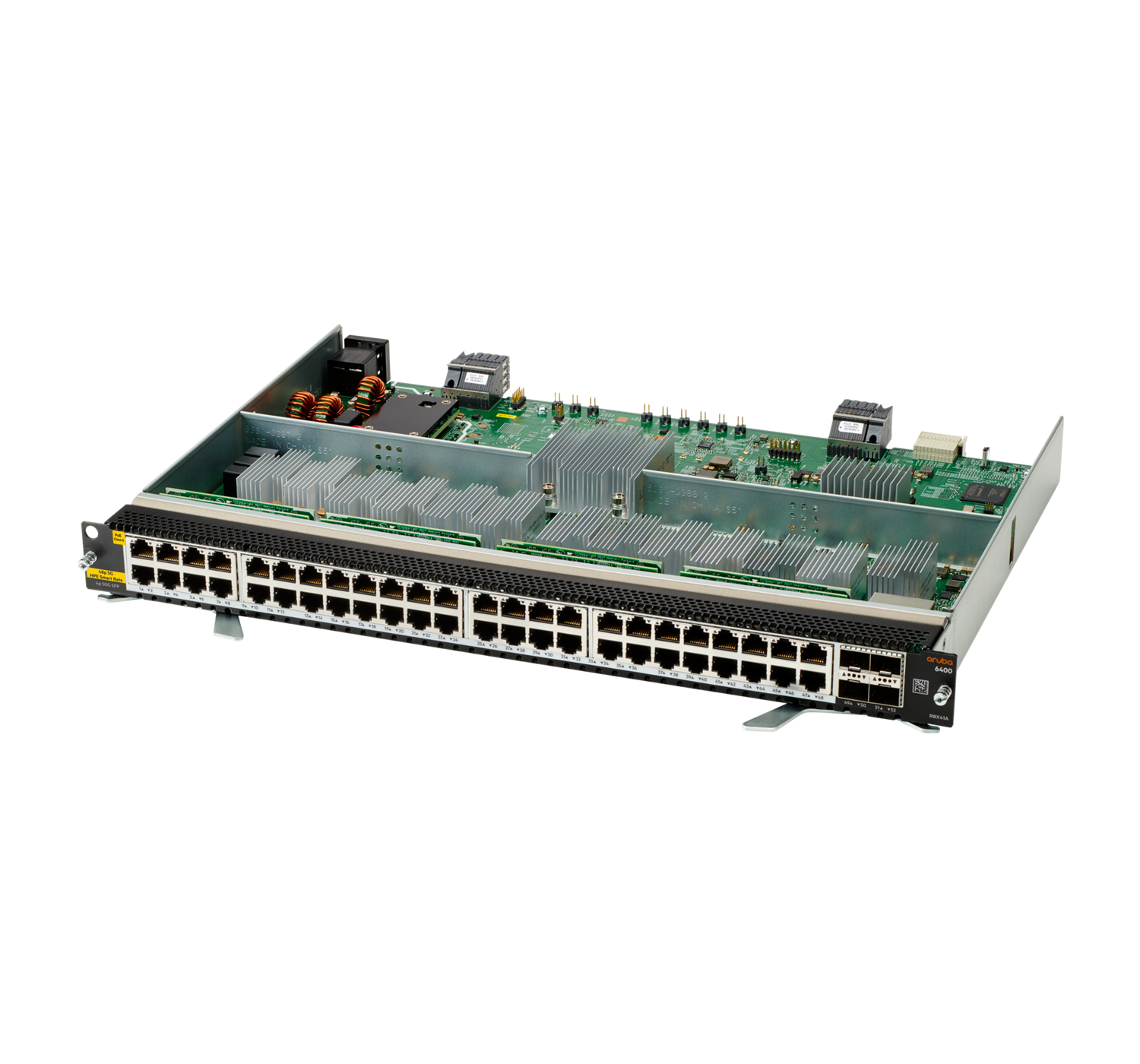 Aruba 6400 48-port Smart Rate 1/2.5/5GbE Class 6 PoE & 4-port SFP56 v2 nätverksswitchmoduler