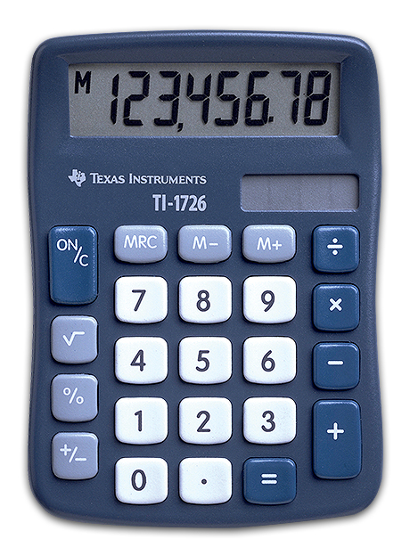 Texas Instruments TI-1726 miniräknare Ficka Grundläggande Blå