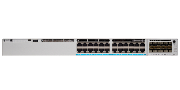 Cisco C9300-24H-A nätverksswitchar hanterad L2/L3 Gigabit Ethernet (10/100/1000) Strömförsörjning via Ethernet (PoE) stöd 1U Grå