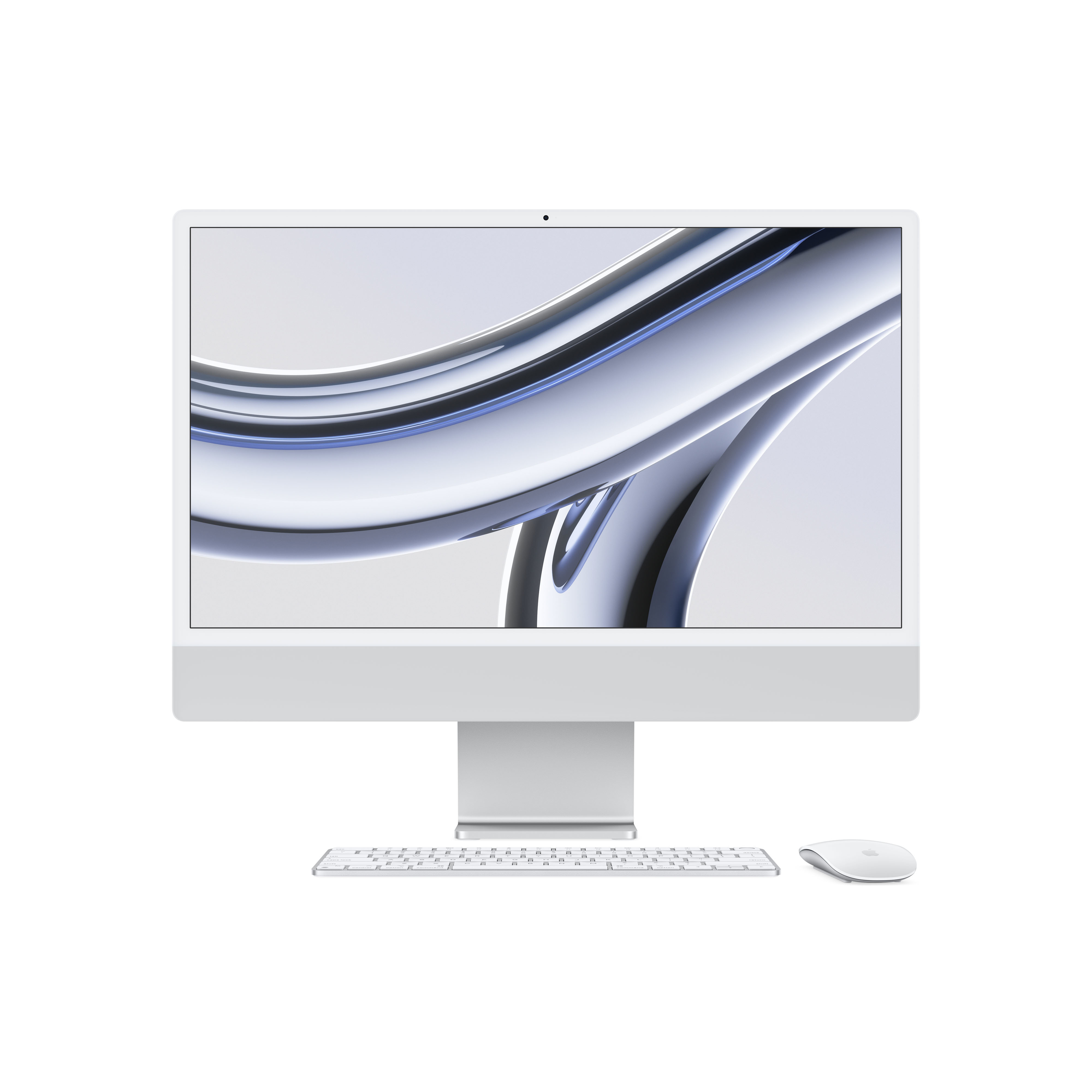 Apple iMac Apple M 59,7 cm (23.5') 4480 x 2520 pixlar 8 GB 256 GB SSD Allt-i-ett-dator macOS Sonoma Wi-Fi 6E (802.11ax) Silver