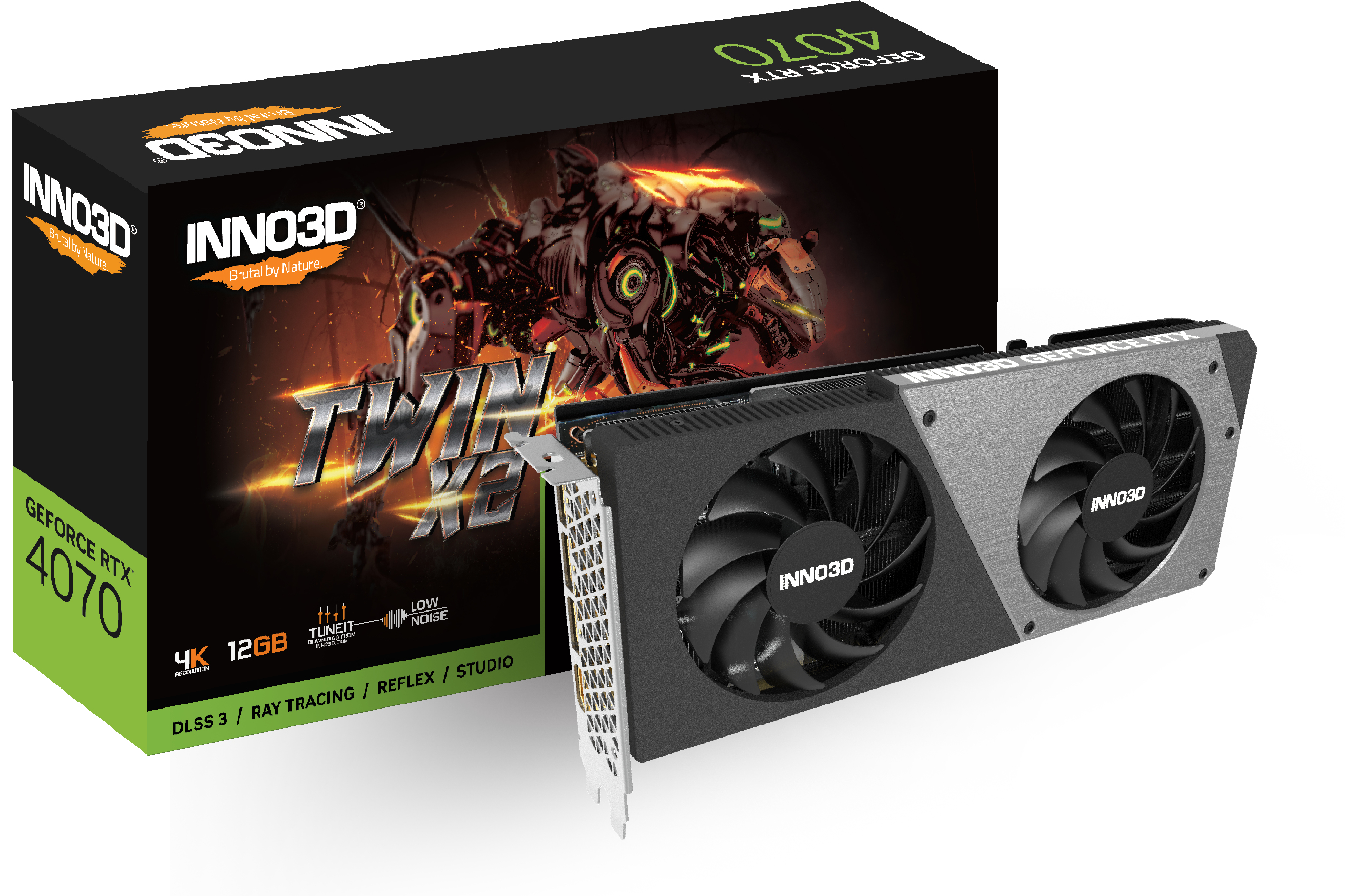 Inno3D N40702-126X-185252N grafikkort NVIDIA GeForce RTX 4070 12 GB GDDR6X