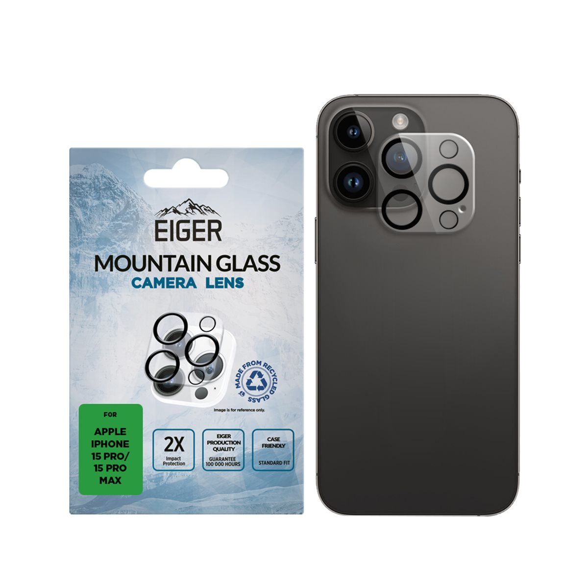 EIGER Mountain Glass Lens Kameralinsskydd Apple 1 styck