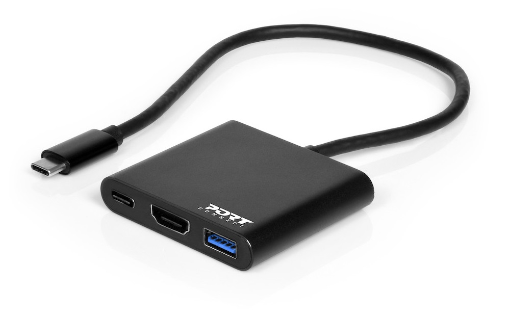 Port Designs 900140 dockningsstationer för bärbara datorer Kabel USB 3.2 Gen 1 (3.1 Gen 1) Type-C Svart