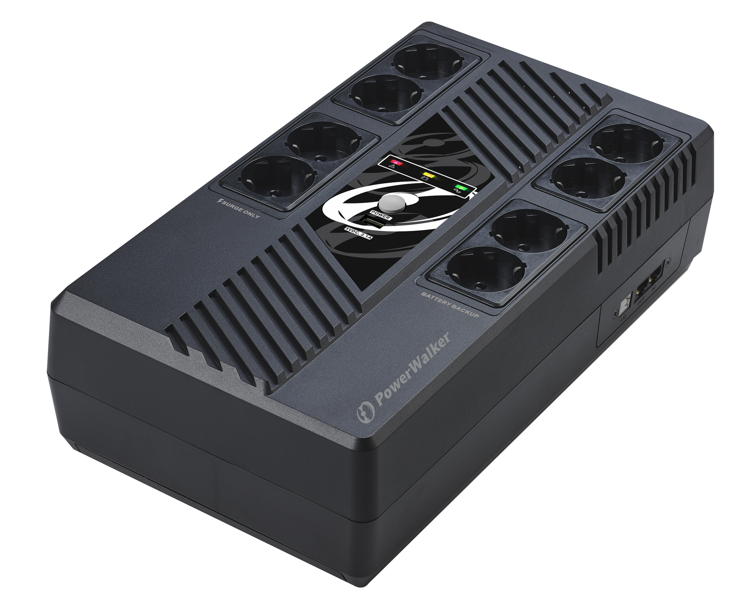 PowerWalker VI 600 MS Linjeinteraktiv 0,6 kVA 360 W 8 AC-utgångar