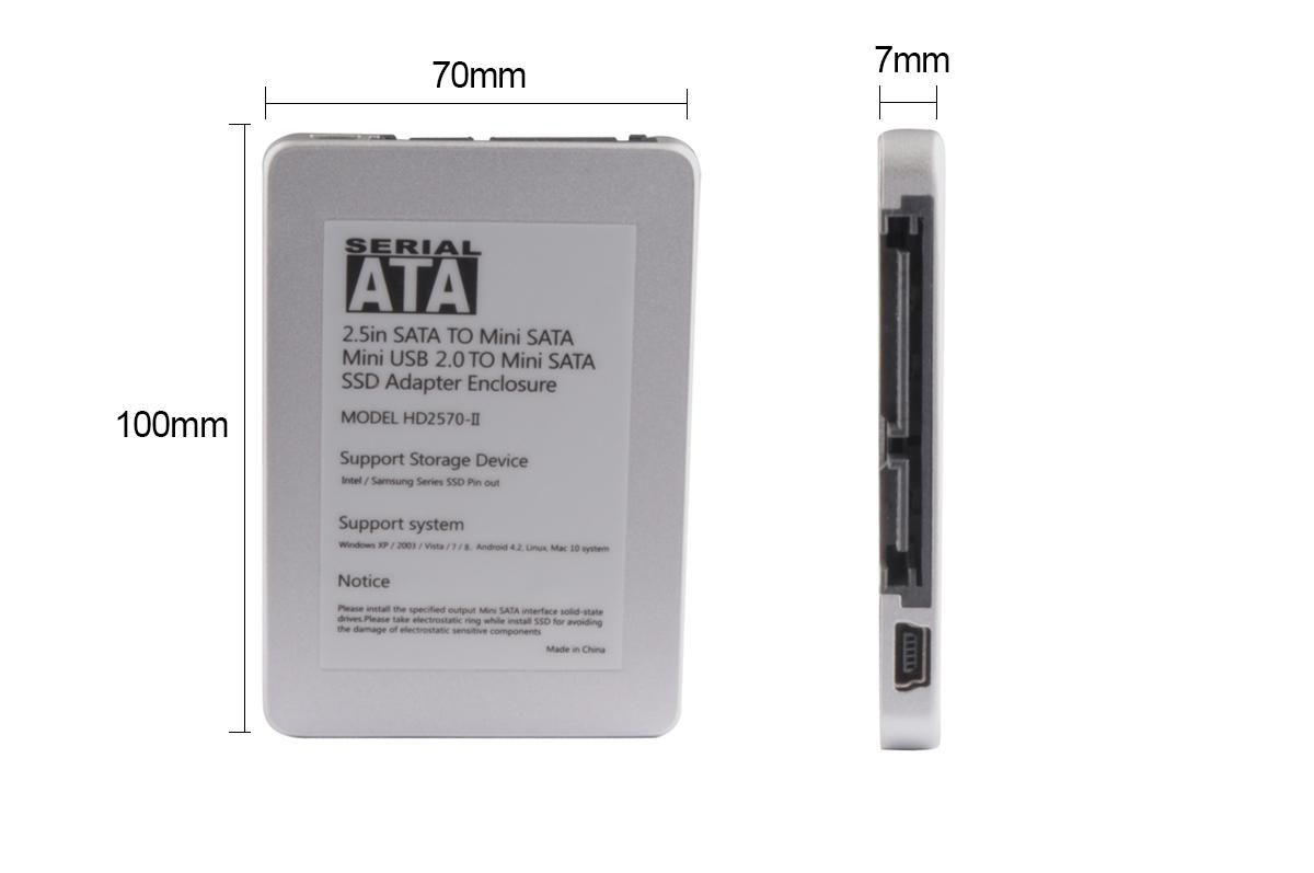 CoreParts Mini SATA mSATA SSD to 2.5