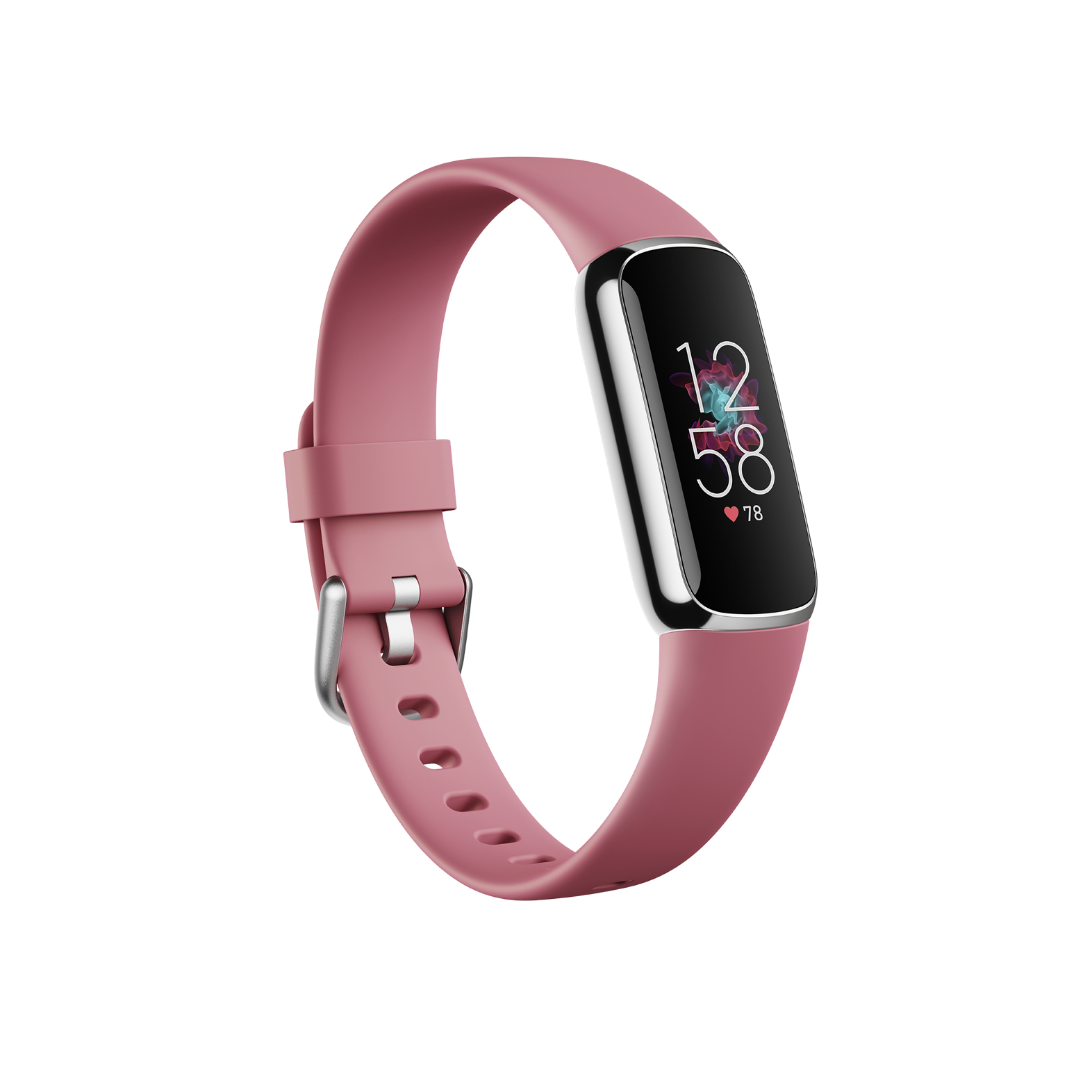 Fitbit Luxe AMOLED Armband med aktivitetsspårare Rosa, Platimun