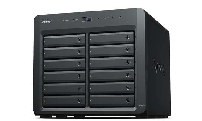 Synology DX1215II Hölje för lagringsenheter HDD- / SSD kabinett Svart 2.5/3.5'