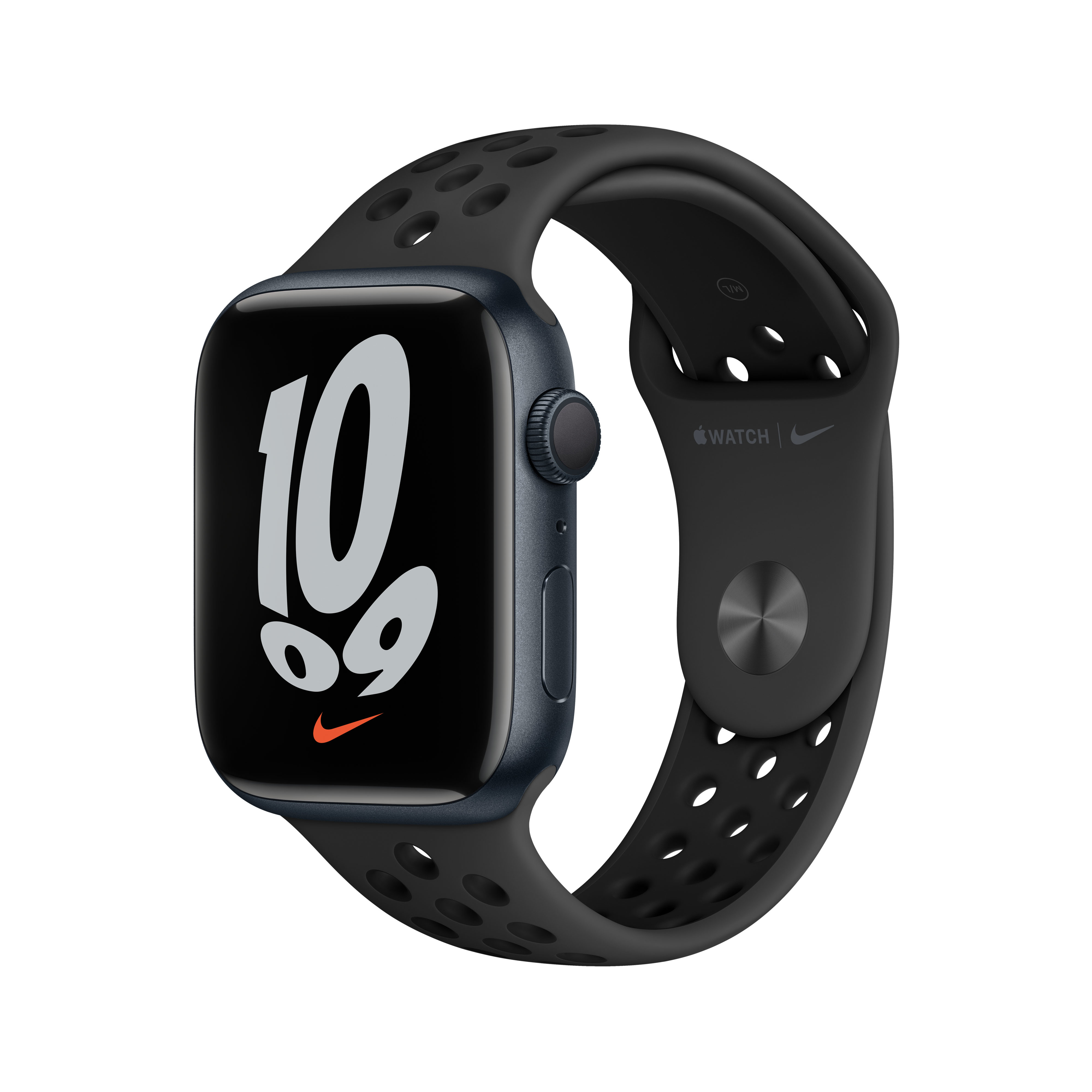 Apple Watch Nike Series 7 OLED 45 mm Svart GPS
