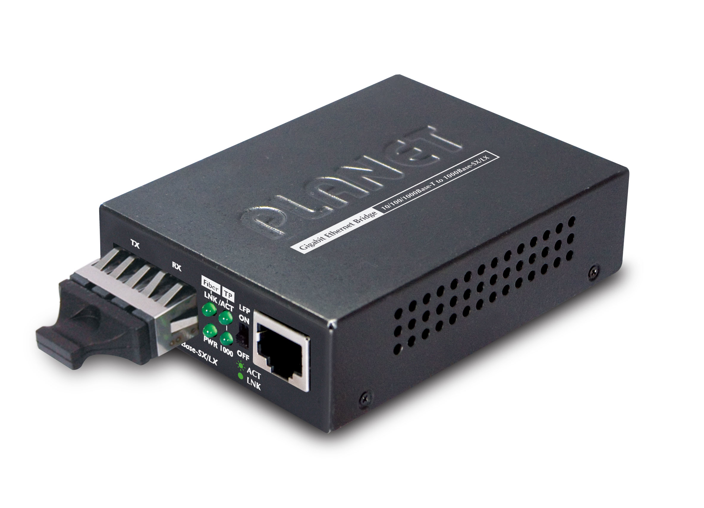 PLANET GT-802 mediakonverterare för nätverk 1000 Mbit/s 850 nm Svart