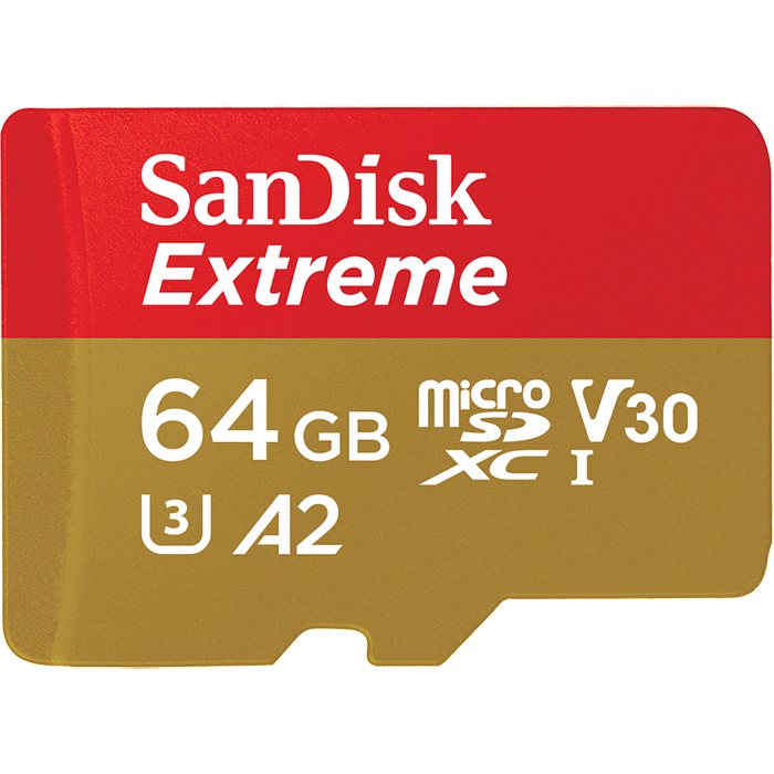 SanDisk Extreme 64 GB MicroSDXC UHS-I Klass 10