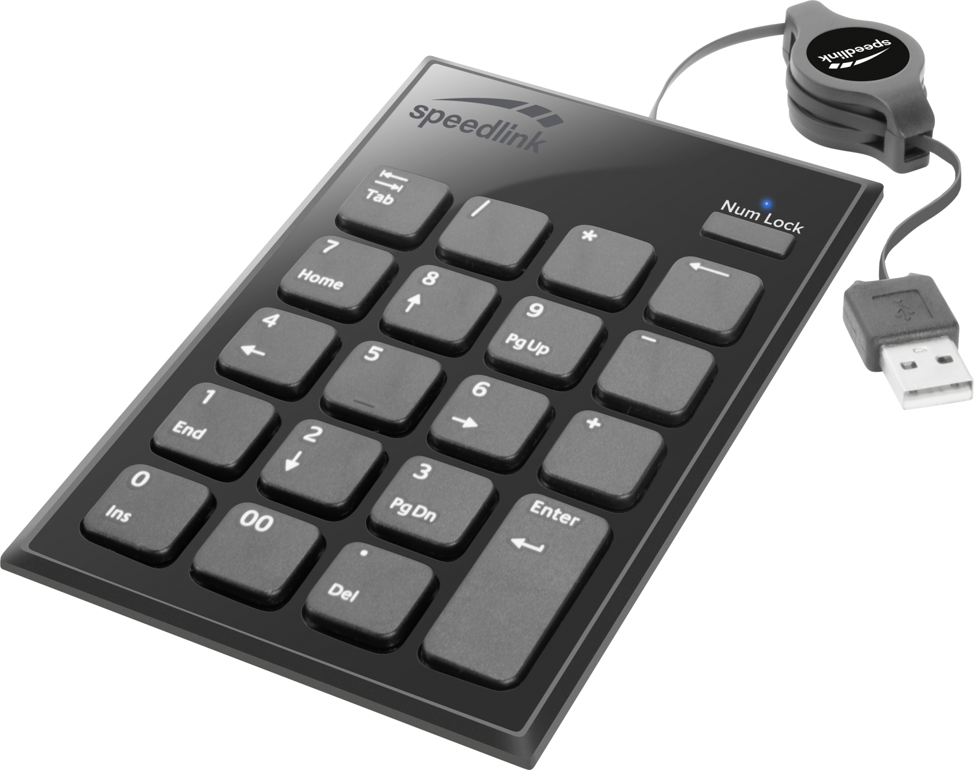 SPEEDLINK SL-640400-BK numeriskt tangentbord Bärbar dator USB Svart