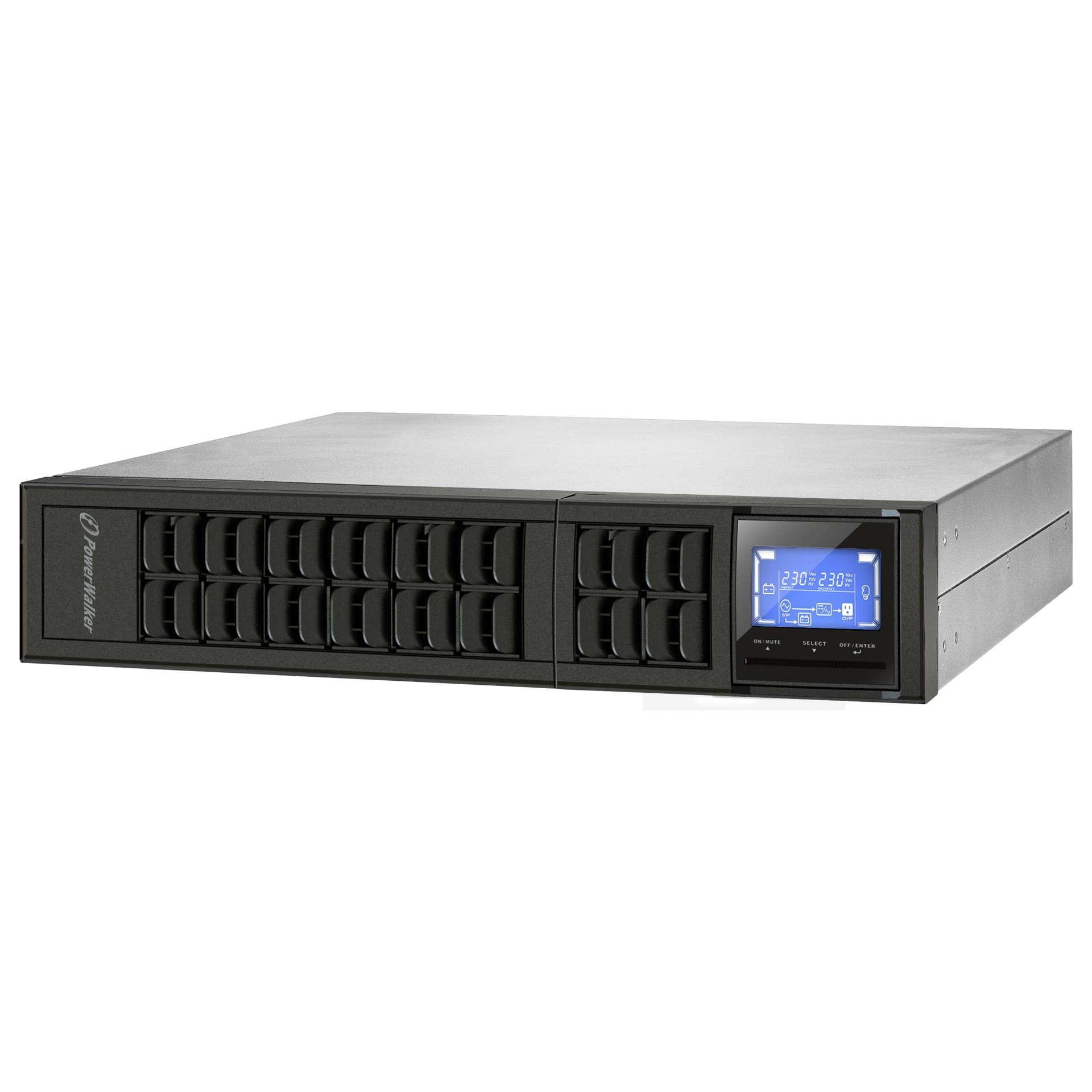 PowerWalker VFI 1000 CRM LCD UK strömskydd (UPS) Dubbelkonvertering (Online) 1 kVA 800 W 3 AC-utgångar