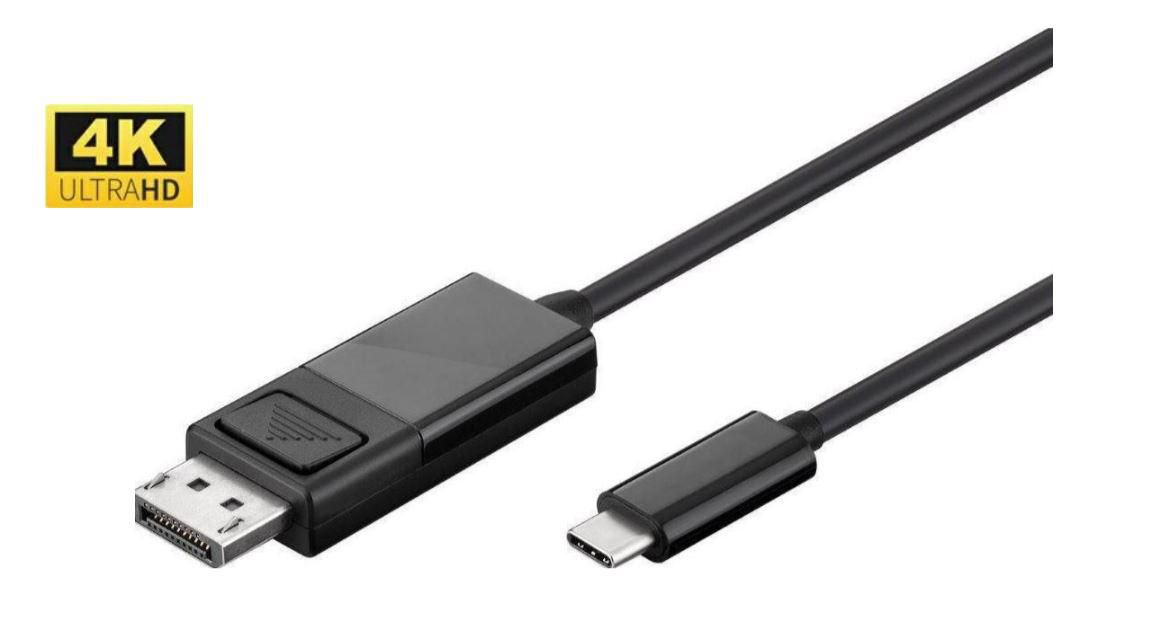 Microconnect 1.0m USB C - DP USB-grafikadapter Svart
