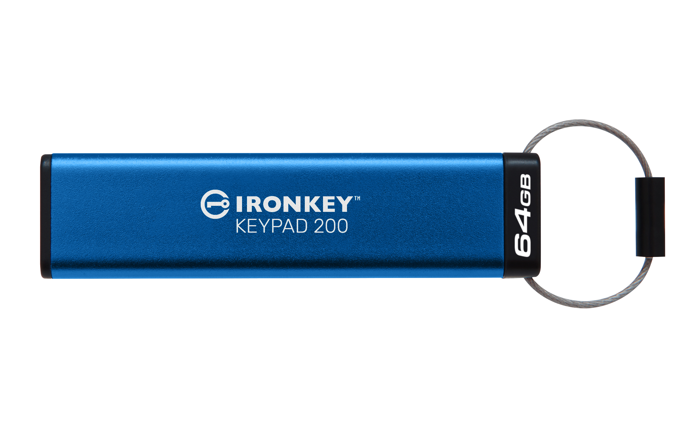 Kingston Technology IronKey Keypad 200 USB-sticka 64 GB USB Type-A 3.2 Gen 1 (3.1 Gen 1) Blå