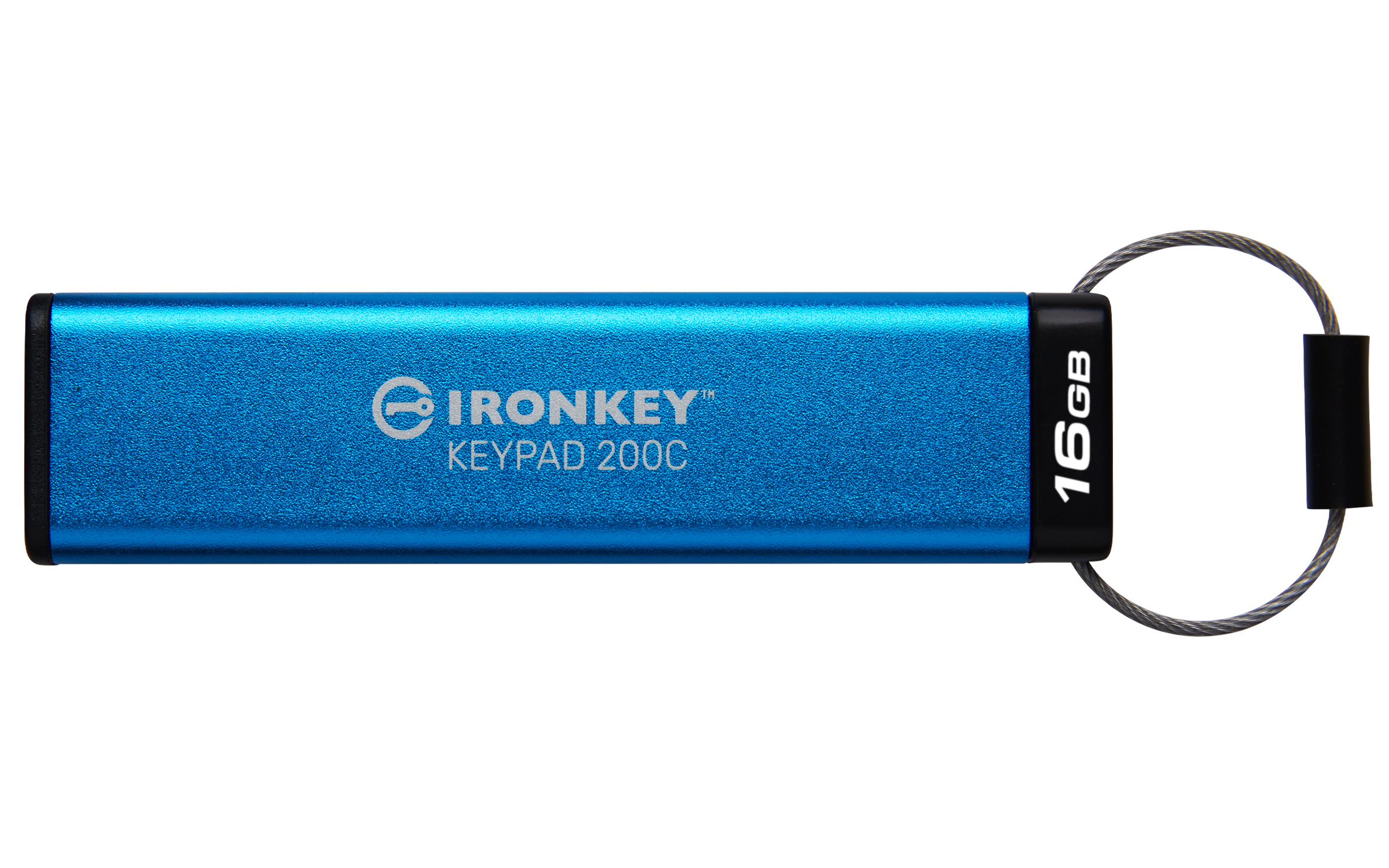 Kingston Technology IronKey Keypad 200 USB-sticka 16 GB USB Type-C 3.2 Gen 1 (3.1 Gen 1) Blå