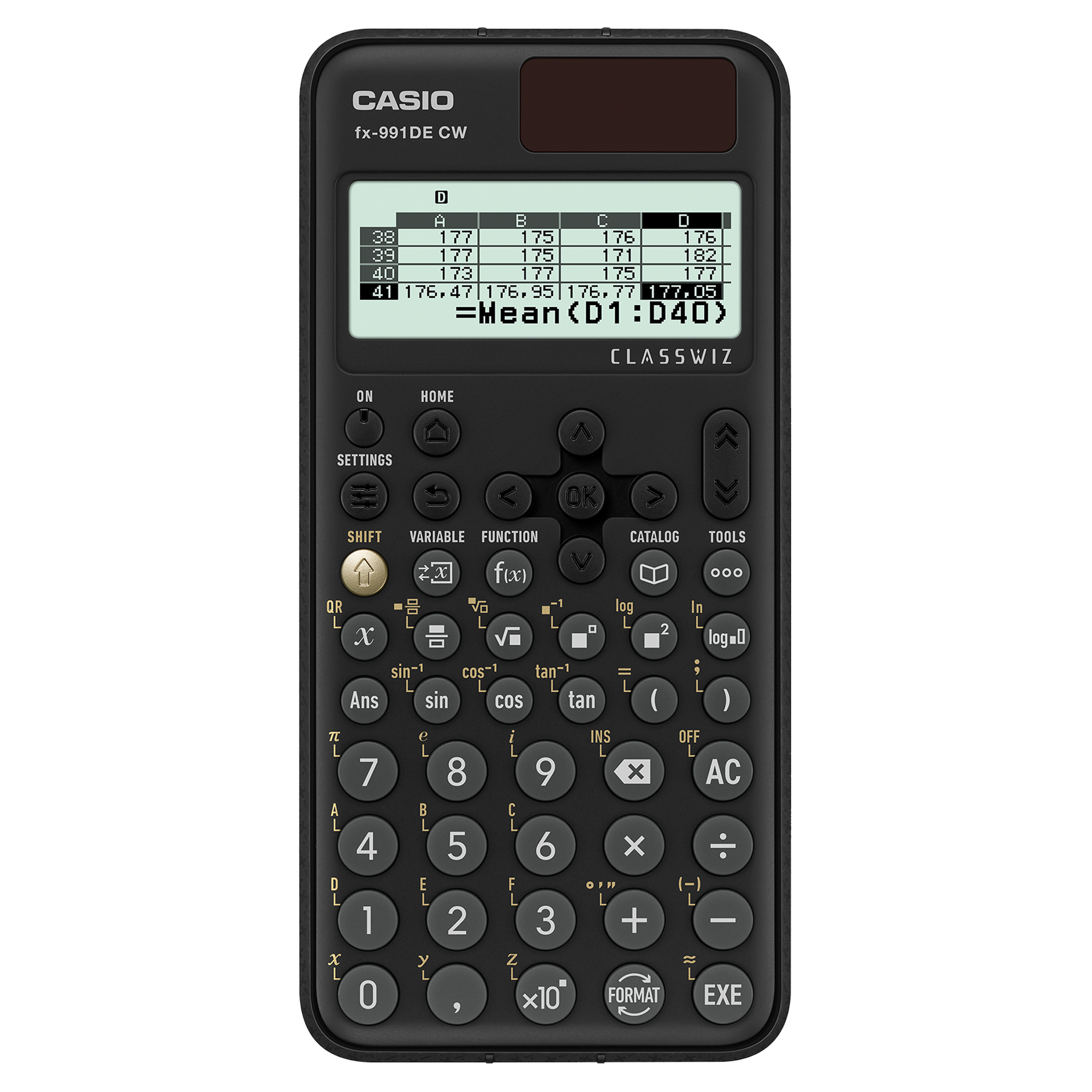 Casio fx-991DE CW miniräknare Ficka Vetenskapsfunktion Svart