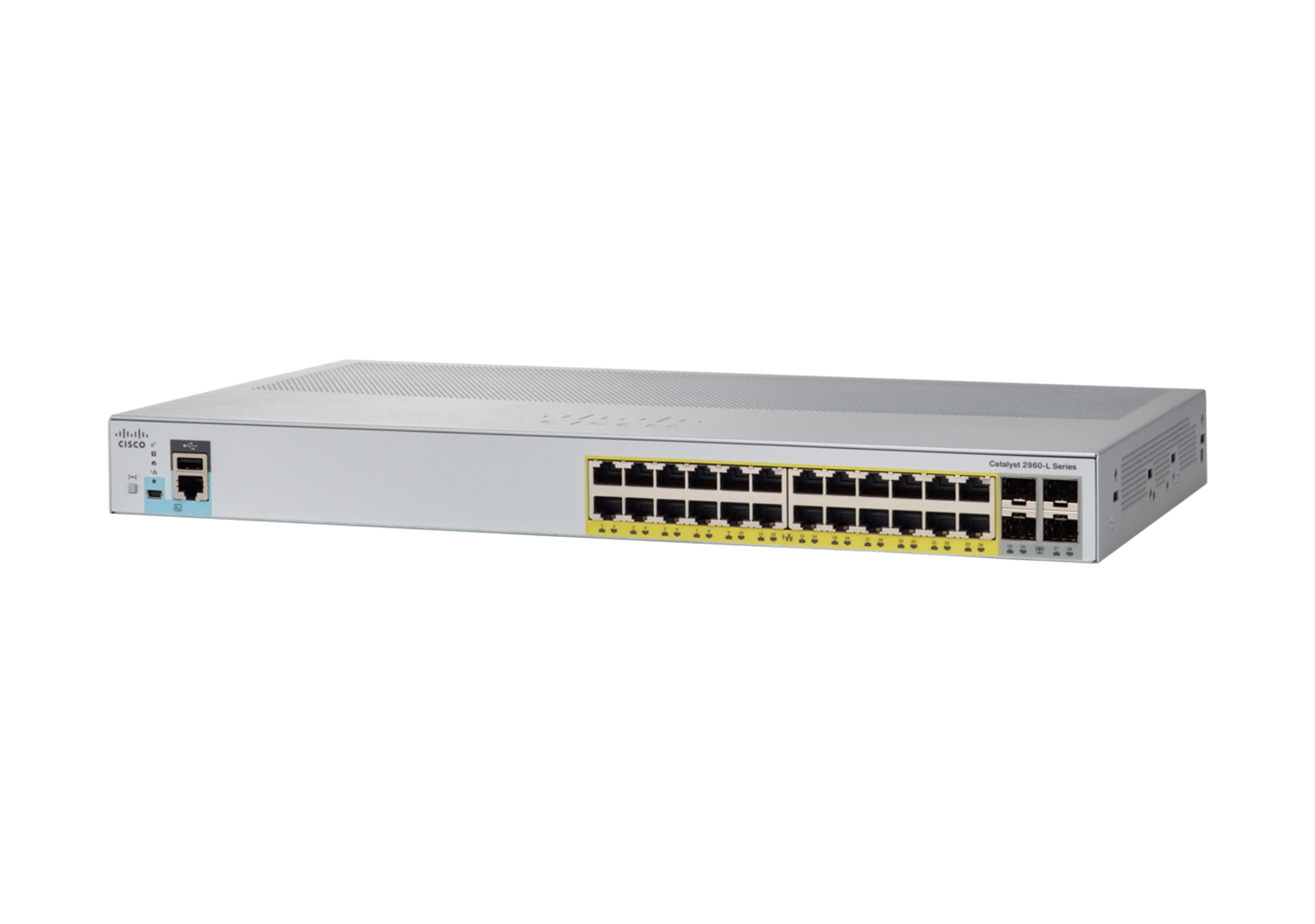 Cisco Catalyst 2960-L hanterad L2 Gigabit Ethernet (10/100/1000) Strömförsörjning via Ethernet (PoE) stöd 1U Grå