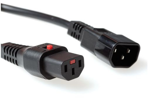 Microconnect C14/C13, M-F Svart 2 m C14 coupler C13 coupler