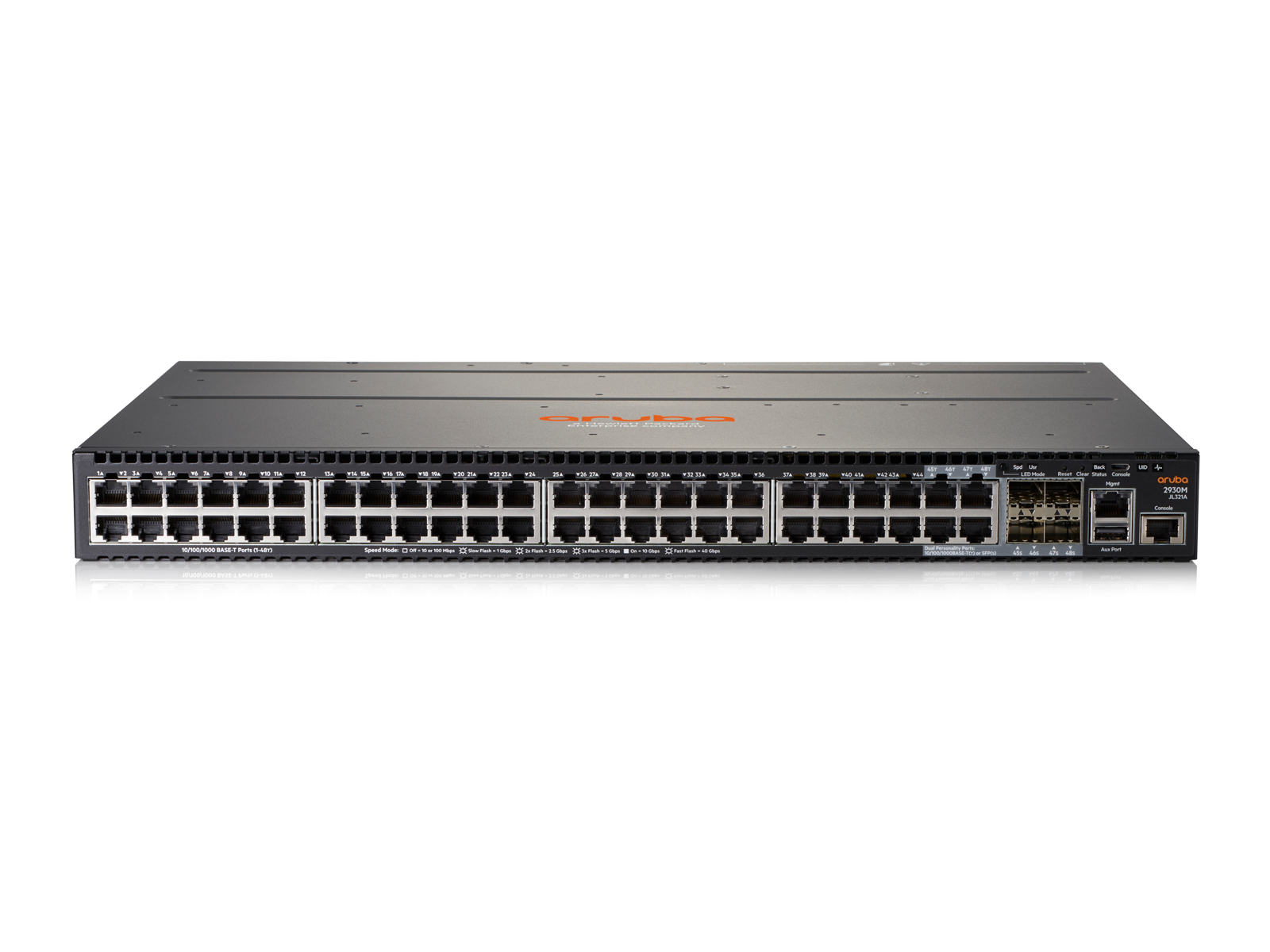 Aruba 2930M 48G 1-slot hanterad L3 Gigabit Ethernet (10/100/1000) 1U Grå