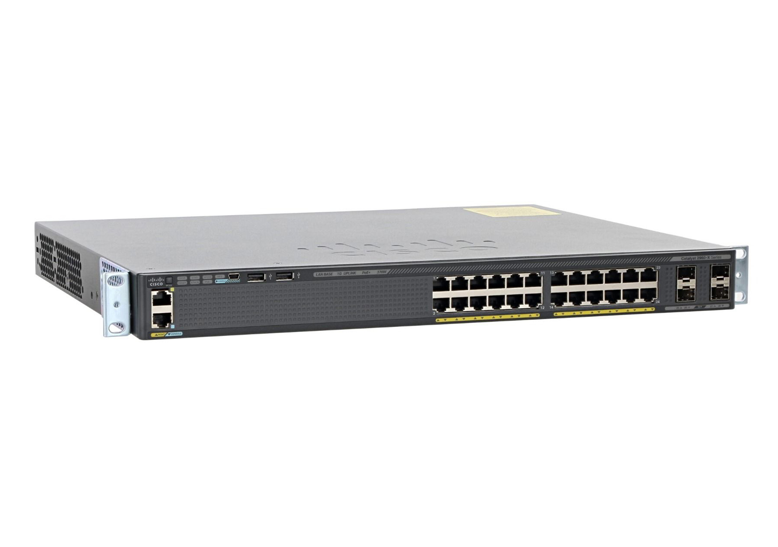 Cisco Small Business 2960-X hanterad L2/L3 Gigabit Ethernet (10/100/1000) Strömförsörjning via Ethernet (PoE) stöd 1U Svart