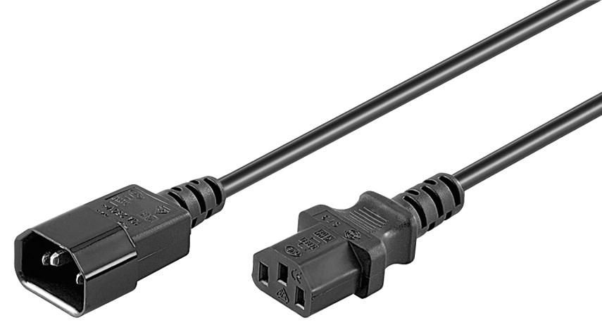 Microconnect C13-C14 1.8m Svart 1,8 m C13 coupler C14 coupler