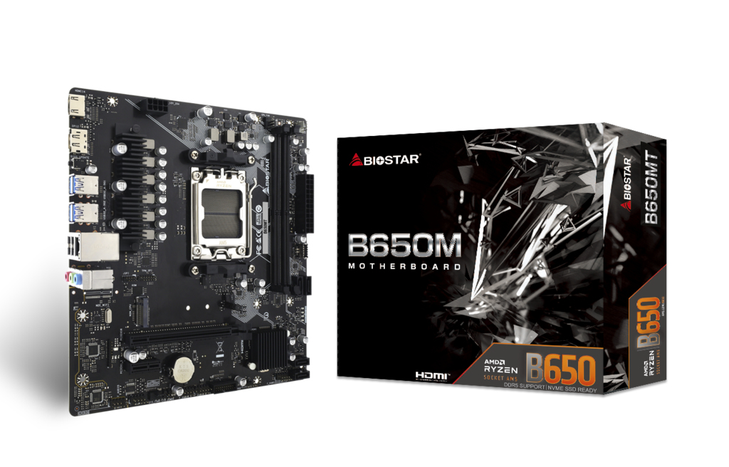 Biostar B650MT moderkort AMD B650 AM5-sockel micro ATX