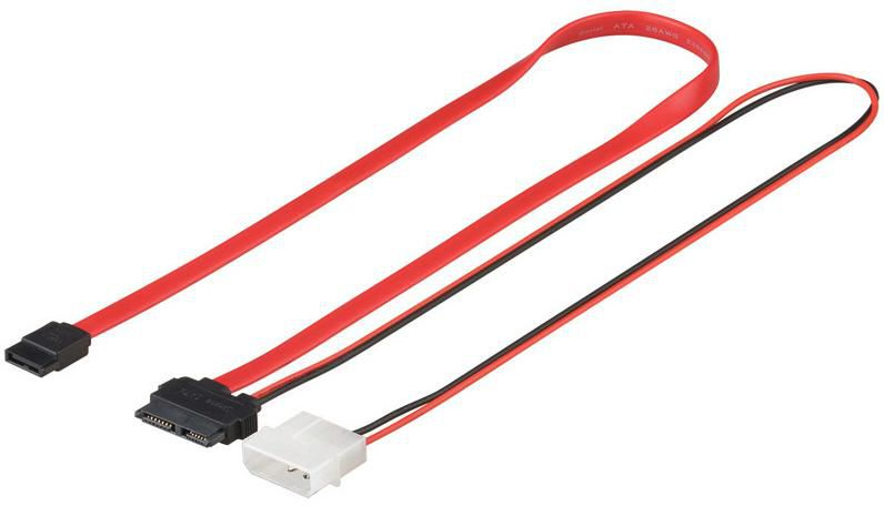 Microconnect PI2025 SATA-kablar 0,25 m Svart, Röd
