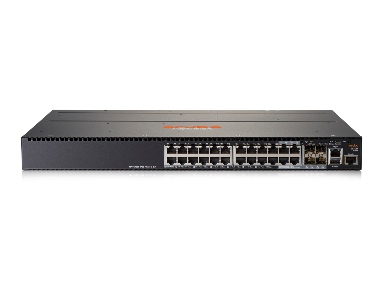 Aruba 2930M 24G 1-slot hanterad L3 Gigabit Ethernet (10/100/1000) 1U Grå