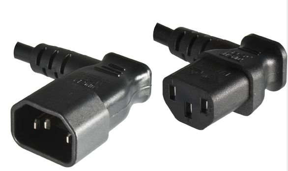 Microconnect C13/C14, 0.4 m Svart 0,4 m C13 coupler C14 coupler
