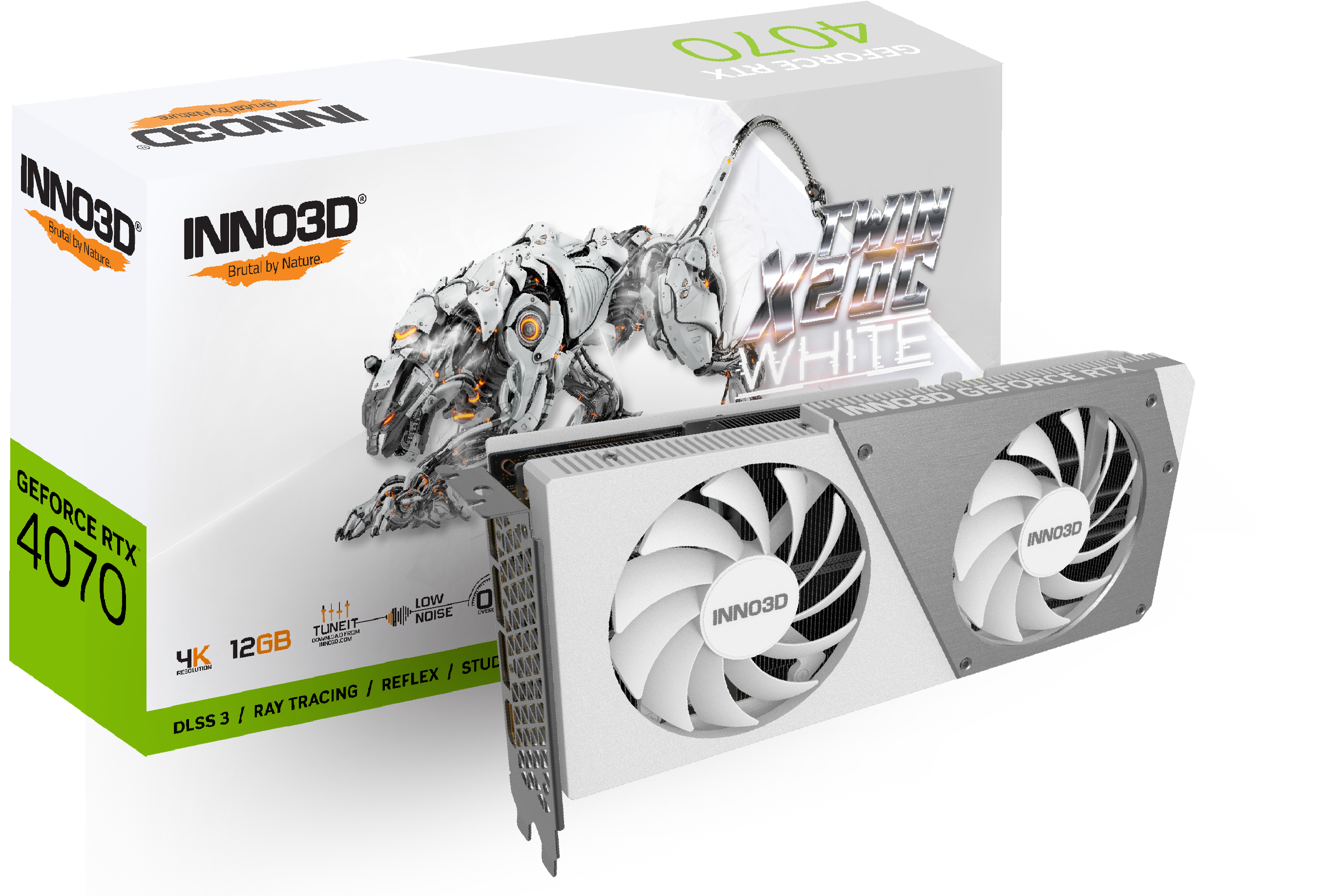 Inno3D N40702-126XX-185252W grafikkort NVIDIA GeForce RTX 4070 12 GB GDDR6X