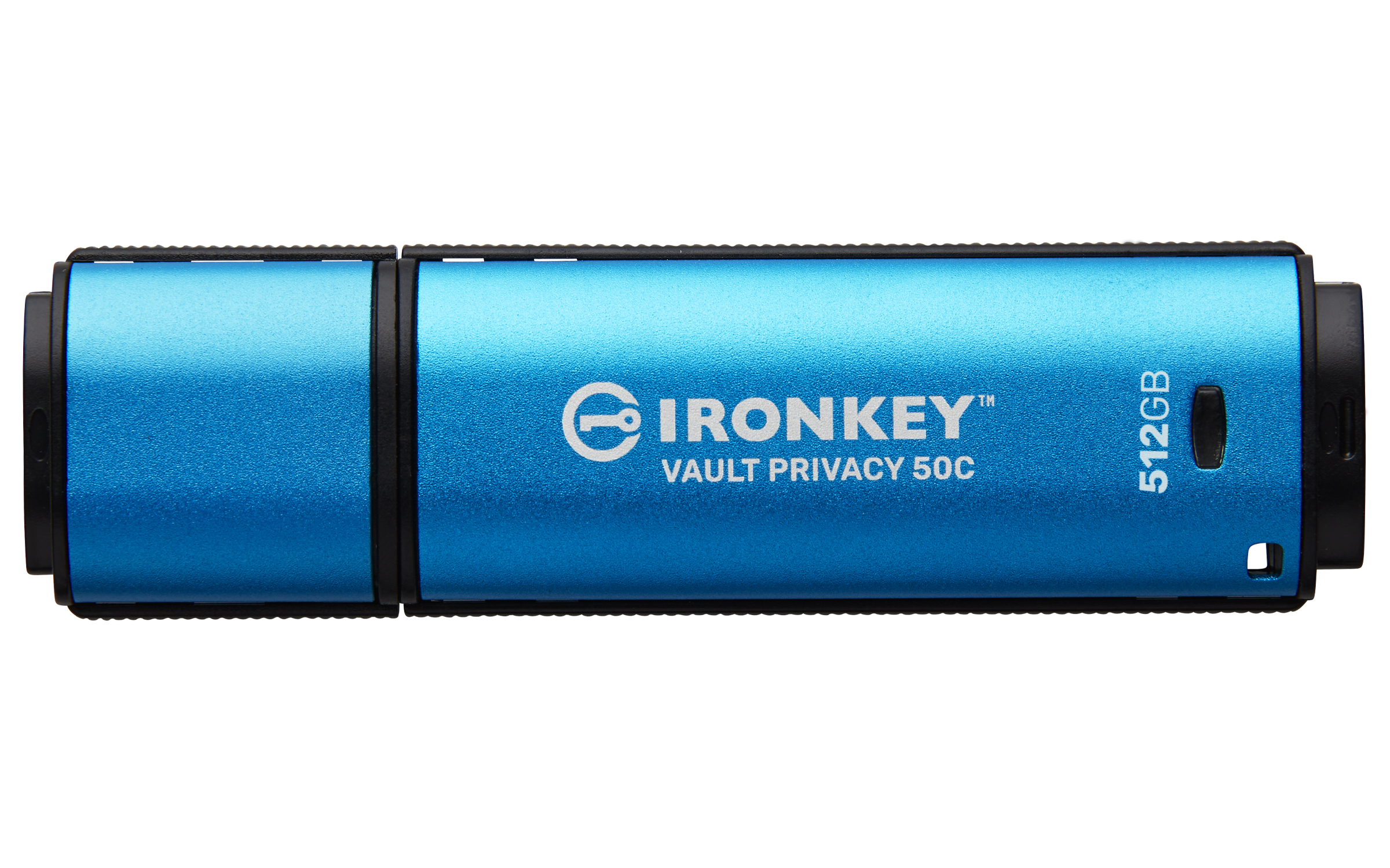 Kingston Technology IronKey Vault Privacy 50 USB-sticka 512 GB USB Type-C 3.2 Gen 1 (3.1 Gen 1) Svart, Blå