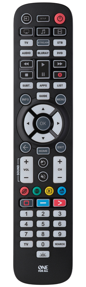 One For All Essential 6 fjärrkontroll IR trådlös DVD/Blu-ray, IPTV, Ljudlimpa, TV Tryckknappar