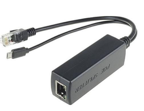 Microconnect MC-POESPLITTER nätverksdelare Svart Strömförsörjning via Ethernet (PoE) stöd