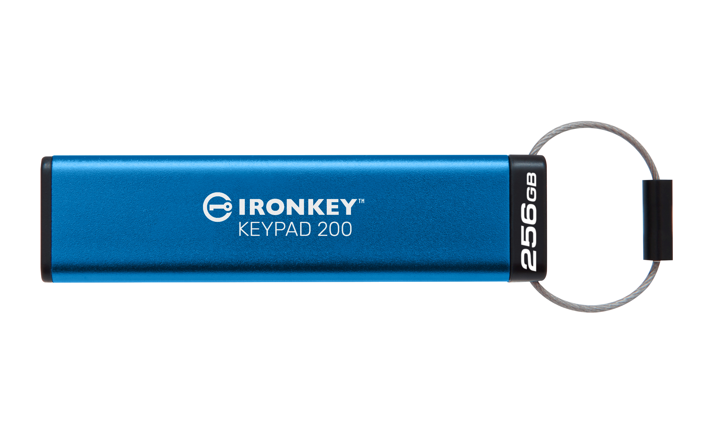 Kingston Technology IronKey Keypad 200 USB-sticka 256 GB USB Type-A 3.2 Gen 1 (3.1 Gen 1) Blå