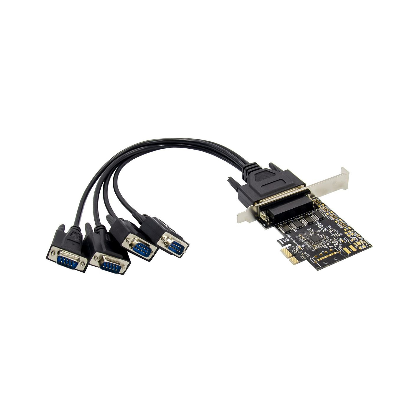Microconnect PCIe 4S DB9 RS232 Serial Card